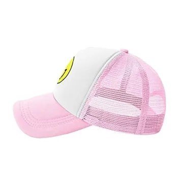 SeanAshby Yellow Smile Adjustable Trucker Cap for Women