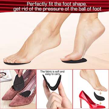 Comfortable Gel Shoe Inserts for Pain Relief in Heels