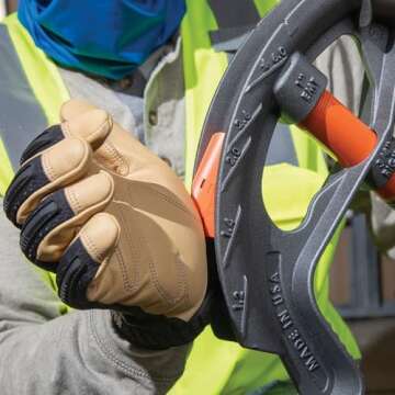 Klein Tools 51604 Iron Conduit Bender Full Assembly, 3/4-Inch EMT and 1/2-Inch Rigid, Wide Foot Pedal, Benchmark Symbols and Angle Setter