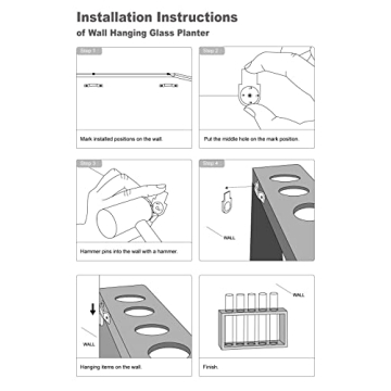 Mkono Wall Hanging Glass Planter for Plant Propagation