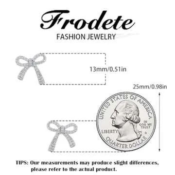 Silver Bow Earrings for Women Trendy Sparkly Rhinestone Chain Tassel Earrings Bow Pearl Dangle Earrings Prom Wedding Party Dress Jewerly Gifts