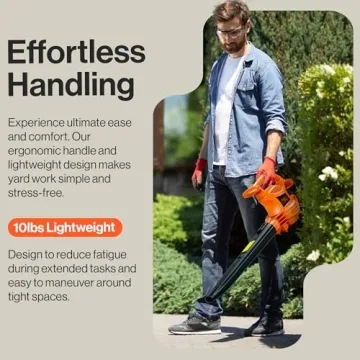 SuperHandy 3 in 1 Leaf Blower, Vacuum and Mulcher Electric 120V 12-Amp Corded Debris Duster 220MPH (MAX) 2 Stage Variable Speed Lightweight for Yard, Lawn, Garden and Landscaping