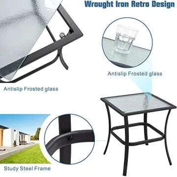 Shintenchi Outdoor Patio Furniture Set for Small Spaces