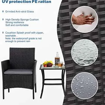 Shintenchi Outdoor Patio Furniture Set for Small Spaces