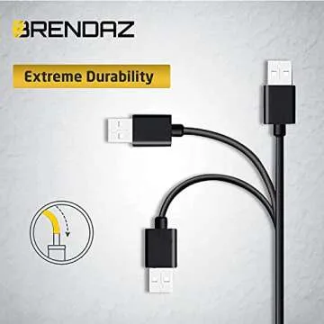 BRENDAZ Mini USB Cable Cord Compatible with Blue Yeti Pro, Blue Yeti USB Mic, Blue Snowball iCE Microphone. (3-Feet)