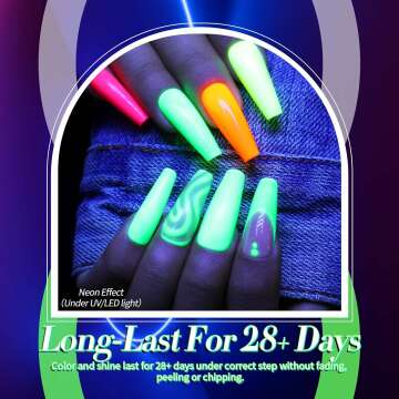 Neon Gel Nail Polish Set - 6 Vibrant Colors