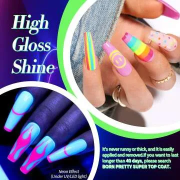 Neon Gel Nail Polish Set - 6 Vibrant Colors