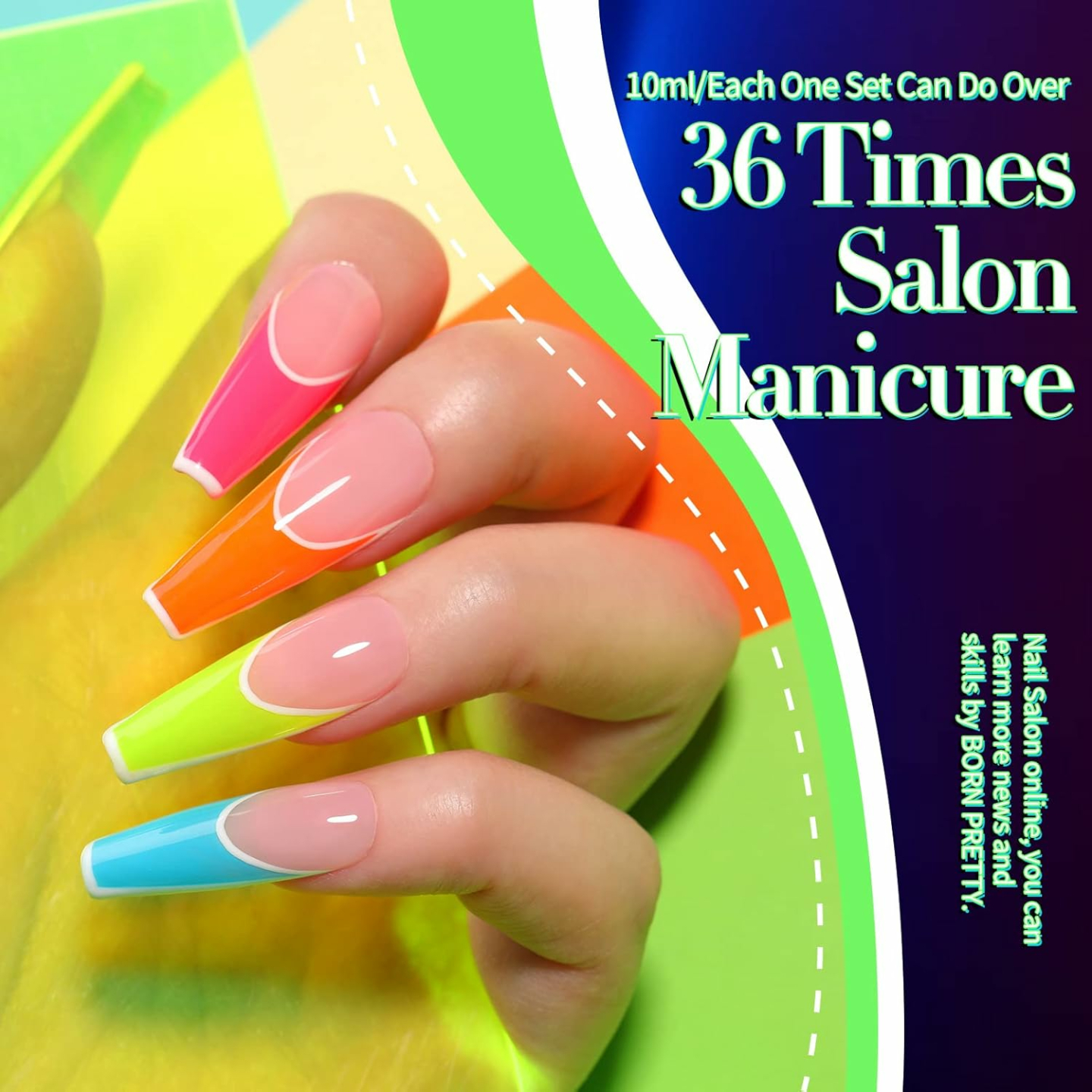 Neon Gel Nail Polish Set - 6 Vibrant Colors