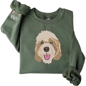 LullabyMall Custom Pet Embroidered Sweatshirt - Unique Gift for Dog Lovers