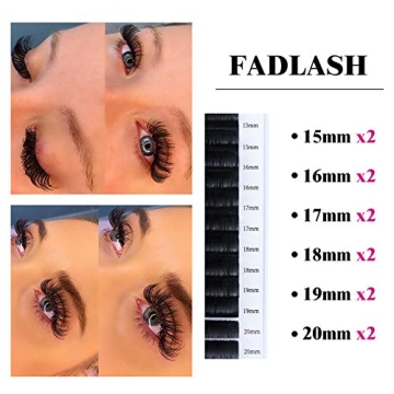 Volume Lashes Mixed Tray for Easy Fanning 15-20mm