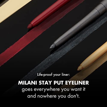 Milani Stay Put Eyeliner - Vibrant, Waterproof & Long-Lasting