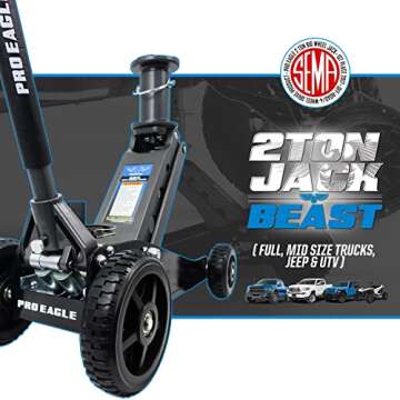 Pro Eagle 2 Ton Big Wheel Off Road Jack - The Beast for High Clearance Vehicles