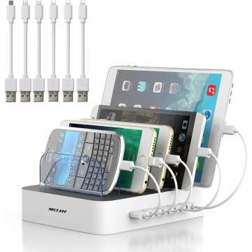 5 Port USB Charging Station for iPhone & iPad