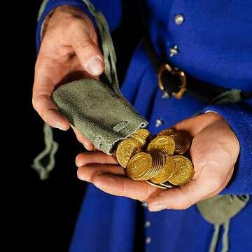 Mythrojan Trinket Bags, Coin Dice Medieval Purses, Drawstring Medicine Bag Suede Leather Pouches Viking Knight Waist Pouch for Historical Reenactments, LARP, SCA, Viking Events - Set of 2, Dark Green