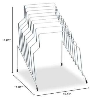 Fellowes Wire Step File Organizer - 8 Sections, Silver