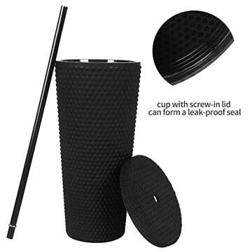 24Oz Matte Black Tumbler - Stylish Reusable Cup for Any Occasion