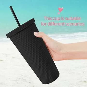 24Oz Matte Black Tumbler - Stylish Reusable Cup for Any Occasion