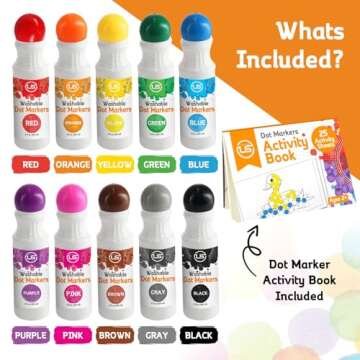 Dot Markers for Toddlers Activities and Kids - Complete Art Set with Activity Book