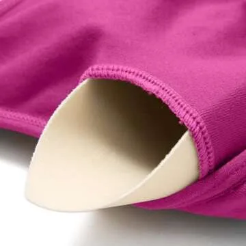 MOOSLOVER Women Strappy Backless One Piece Jumpsuits Tummy Control Padded Workout Rompers(L,#3 Hot Pink-014)