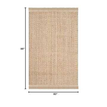 SAFAVIEH Natural Fiber Collection Area Rug - 5' x 8', Natural, Handmade Tassel Jute, Ideal for High ...