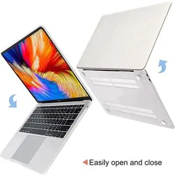 DTangLsm Compatible with MacBook Air 13 inch Case (Models: A1369 A1466, Older Version 2010-2017 Release) Crocodile Leather Hard Shell Snap On Case & Keyboard Cover for MacBook Air 13, White