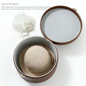 ELPMD Leather Decorative Boxes Set Stylish Round Storage Bins