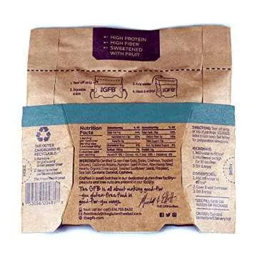 The Gluten Free Brothers, Protein Oatmeal Cup (Pop-up), Coconut + Cashew, 2 Ounce (Pack of 6), Gluten Free, Non GMO