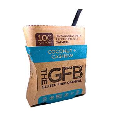 The Gluten Free Brothers, Protein Oatmeal Cup (Pop-up), Coconut + Cashew, 2 Ounce (Pack of 6), Gluten Free, Non GMO