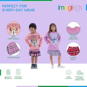 Disney Minnie Mouse Big Girls Outfit - Sweatshirt & Skirt