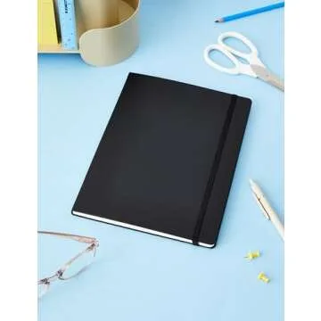 Moleskine Classic Notebook, Extra Large, Plain, Black, Hard Cover (7.5 x 10)
