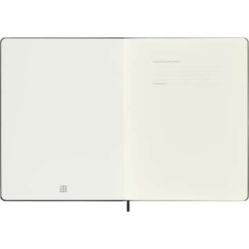 Moleskine Classic Notebook, Extra Large, Plain, Black, Hard Cover (7.5 x 10)