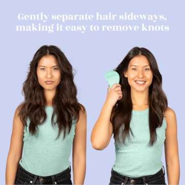 Crave Naturals BIGGIE Glide Thru Detangling Brush - Detangler Hairbrush for Wet or Dry, Curly or Str...