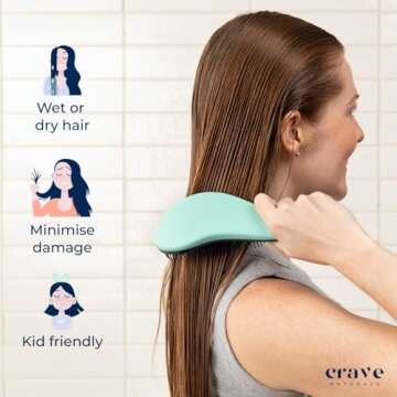 Crave BIGGIE Glide Thru Detangling Brush for All Hair Types