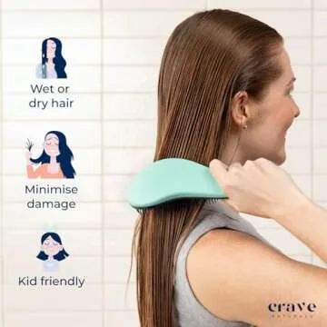 Crave BIGGIE Glide Thru Detangling Brush for All Hair Types
