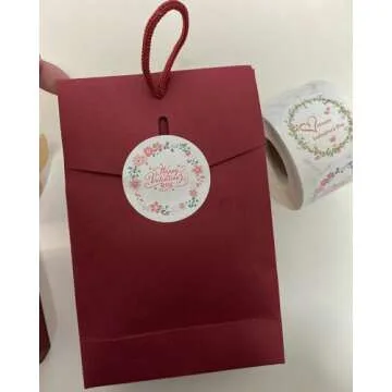500 PCS Valentines Day Gift Stickers, 2'' Round Happy Valentine's Day Stickers, Adhesive Valentine Decorative Love Wedding Party Favors Gift Tags Labels for Business Wrap, Boxes, Card, Envelope Seals