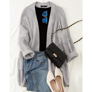 ZESICA Women's Fall Chunky Knit Cardigan for Cozy Style