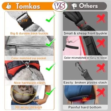 TOMKAS Sling Carrier for Small Dogs - Comfortable & Secure
