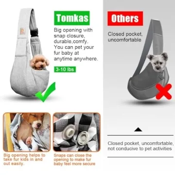 TOMKAS Sling Carrier for Small Dogs - Comfortable & Secure