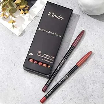KTouler 12 Pcs Matte Lip Liner Pencil Set, Smooth Waterproof Long-Lasting Fade Resistant Lip Pencil ...
