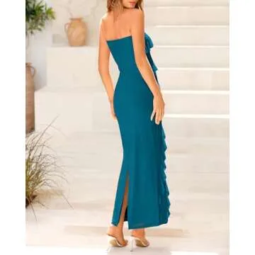 Stylish BTFBM Women's Maxi Bodycon Dress – Perfect for Any Occasion