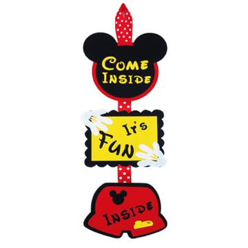 Mickey Mouse Birthday Welcome Door Sign - Charming Decorations