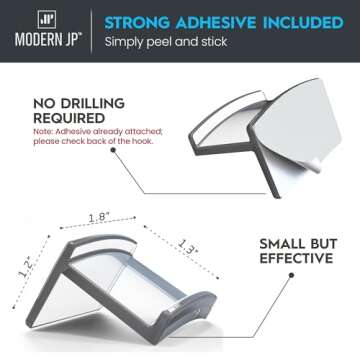 Minimalist Adhesive Hat Hooks - 32-Pack for Your Wall