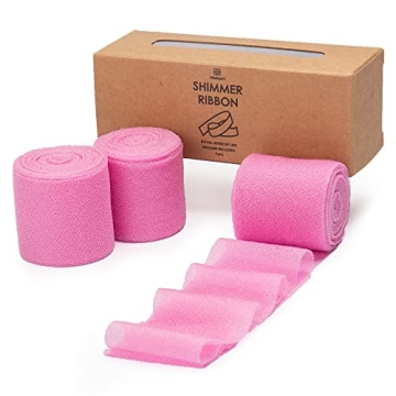 Vitalizart Shimmering Pink Ribbon for Gift and Decor