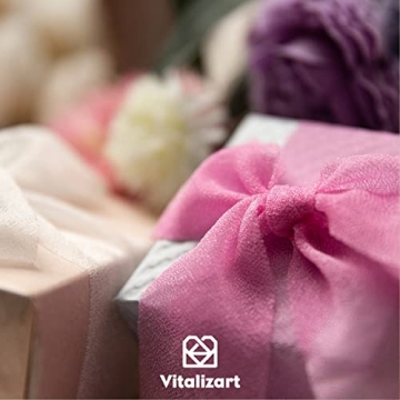 Vitalizart Shimmering Pink Ribbon for Gift and Decor