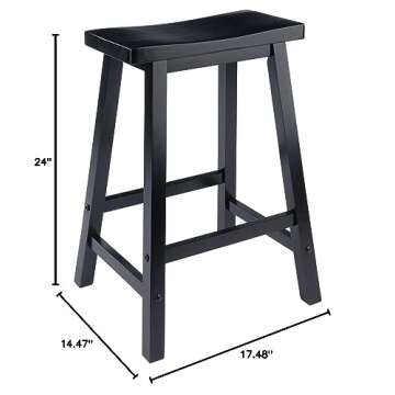 Winsome Satori Counter Stool, 24", Black