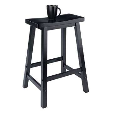Winsome Satori Counter Stool, 24", Black