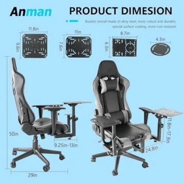 Anman G29 Flight & Racing Simulator Cockpit Adjustable Seat