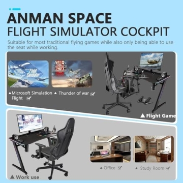 Anman G29 Flight & Racing Simulator Cockpit Adjustable Seat