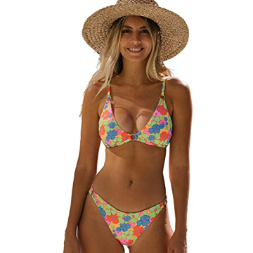 Stylish Floral Print Bikini for Women - SOLY HUX