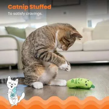 Catstages Crunchy Pickle Kicker Dental Catnip Cat Toy